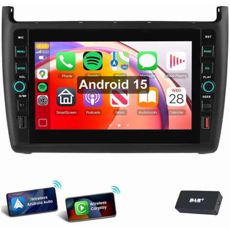 Android 15 Carplay GPS Pour VW Polo 6R 6C 2009-2017 Autoradio GPS Bluetooth 2+64G DAB