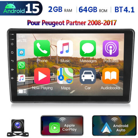 Autoradio Android 15 compatible CarPlay pour Citroën C5 (2008-2017) avec GPS, Bluetooth, Wi-Fi et radio FM - 2+64G CAM (1/5)