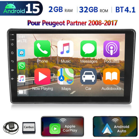 Autoradio Android 15 compatible CarPlay pour Citroën C5 (2008-2017) avec GPS, Bluetooth, Wi-Fi et radio FM - 2+32G (1/5)