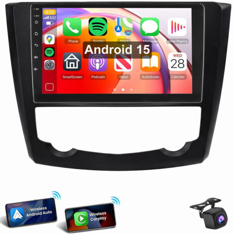 Pour Renault Kadjar 2015-2022 Android 15 Carplay Autoradio GPS WiFi BT 2+64G CAM