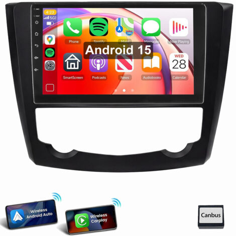 Pour Renault Kadjar 2015-2022 Android 15 Carplay Autoradio GPS WiFi BT 2+64G