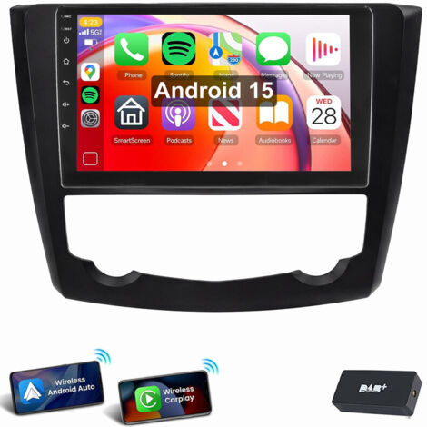 Pour Renault Kadjar 2015-2022 Android 15 Carplay Autoradio GPS WiFi BT 1+32G DAB