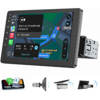 Autoradio 1 DIN 9 pouces sans fil Apple Carplay Android Auto USB AUX TF Bluetooth 9"