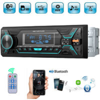 Autoradio avec Bluetooth BT mains libres 7 couleurs 1DIN Lecteur MP3 USB SD FM CD Aux