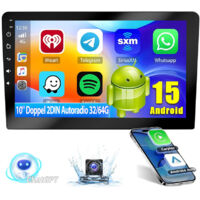 Autoradio Android 15 10 pouces, Carplay, Bluetooth, FM, GPS, ChatGPT-AI - 2+64G CAM