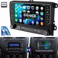 Pour VW Golf 5 6 Touran Passat Tiguan Jetta Polo autoradio Android 14 Carplay GPS 2+64G