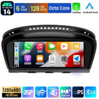 Autoradio Apple CarPlay Android 14 pour BMW Série 5 E60 E61 E90 GPS BT WIFI - 6+128G