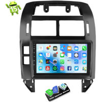 Autoradio Android 15 Apple CarPlay GPS pour VW Polo 9N 2001-2009 GPS Navi WIFI RDS - Noir 1+32G