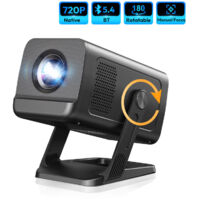 Vidéoprojecteurs portable Allwinner H726, compatible 300 ANSI, résolution 1080p, 8K et 4K, Android 14, correction automatique du trapèze, Wi-Fi 6 et Bluetooth 5.4, pour une utilisation en extérieur.