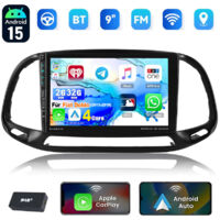 Autoradio Android 15 avec CarPlay, GPS, Wi-Fi et RDS, compatible Fiat Doblo (2015-2019), avec port USB Type-C - 2+32G DAB+