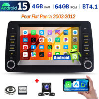 Autoradio Android 15 pour Fiat Panda 2003-2012 avec Apple CarPlay, navigation et Bluetooth 4.1 - 4+64G CAM