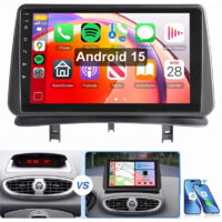 Pour RENAULT CLIO MK3 2005-2012 Carplay Android 15 Autoradio GPS WIFI 2+64G