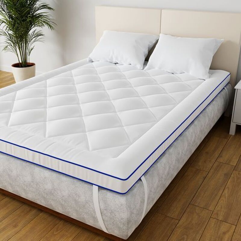 CASABEL Surmatelas 180x200 cm Moelleux Cocooning - Surpiquage sur 7 Zones, Microfibre 600g/m2