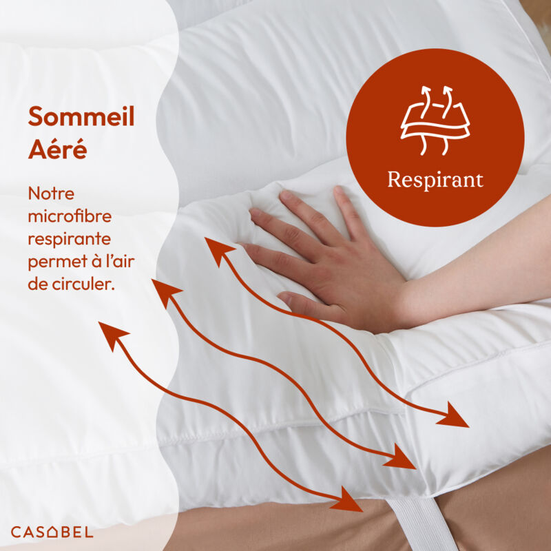 CASABEL Surmatelas 180 x 200 cm Mousse à Memoire de Forme 5 cm - sur
