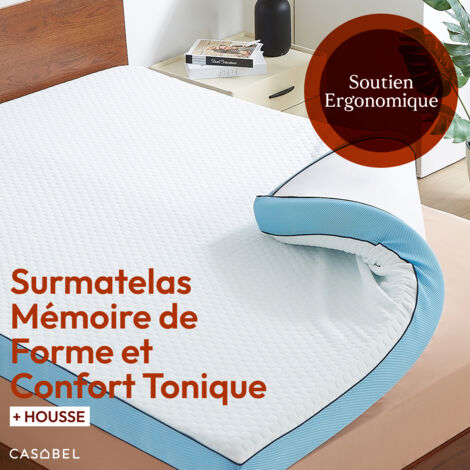 Ego Home Surmatelas 180 X 200 Cm, Hauteur 7 Cm, Avec Mousse