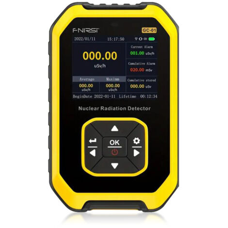 Shmshng – Compteur Geiger portable – Détecteur de rayonnement bêta gamma – Écran LCD – Plage d'énergie 48 KeV à 1,5 MeV – Dosimètre 0,00 à 500,0 mSv