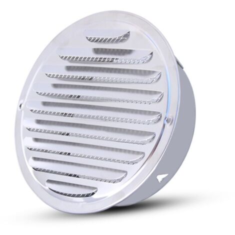 Abcrital – Grille d'aération ronde en acier inoxydable 145mm – Ventilation avec filet pour cheminées – Installation facile dans espaces confinés