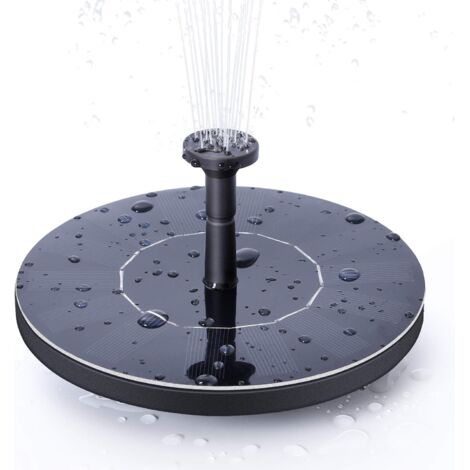 Solarbrunnen, süßes Vogelbad, elektrische Solarwasserpumpe, 1,4 W freistehendes Garten-Solarpanel-Wasserpumpen-Set, Tauchbewässerungspumpe für den Außenbereich (Kreis) – RWGarden / Zierteiche / Spring (1/5)