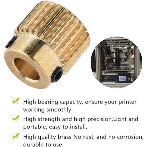 10er-Set Messing-Extruderrad – 26 Zähne, Antriebsrad Für MK7/MK8, Kompatibel Mit CR-10, Ender 3 & Pro, S4, S5, Korrosionsbeständig