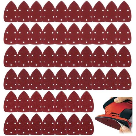 60 Stück Schleifblätter Schleifpapier Schleifpapier Dreieck Schleifpapier Mausschleifer Schleifmittel Klettverschluss Sortiert 40, 60, 80, 100, 120, 150, 180, 240, 320, 400 (1/5)