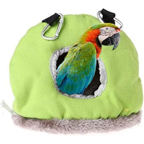 Vogelhäuschen und Futterspender, wärmendes Nest, Vogelbett, Winter, warmes Vogelnest, rundes hängendes Papageienzelt für kleine Haustiere, L (1/5)