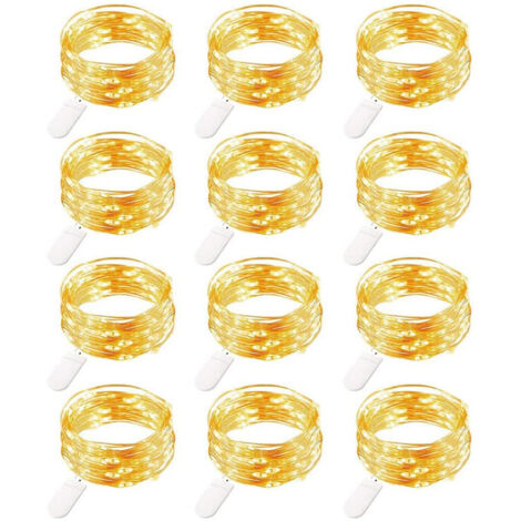 Weihnachtslichterketten, batteriebetriebene LED-Lichterketten, 20 Stück 1 m, 20 LEDs, Kupferdraht-Lichterketten – RWChristmas String Lights (1/5)