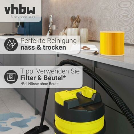 vhbw 10 x Cartridge Filter Compatible with Kärcher WD 2500 M, WD