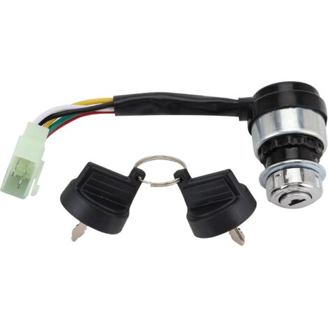5 fil Clé de contact Commutateur avec Cap Remplacement pour 50cc 70cc 90cc 110cc 125cc 150cc ATV Go-Kart (1/5)