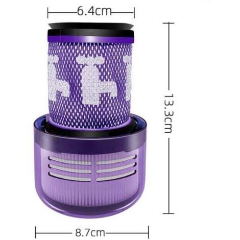 2er-Pack Ersatzfilter für Dyson V12, Detect Slim Absolute Extra/Total Clean/Fluffy Staubsaugerzubehör, Zubehör für Haushaltsstaubsauger (1/4)