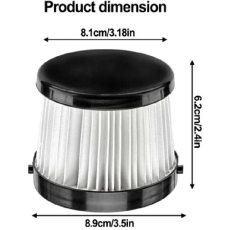 3er-Pack Ersatz-HEPA-Filter für DCV501HB 20V DCV5011H, herausnehmbares und waschbares Filterzubehör (1/4)