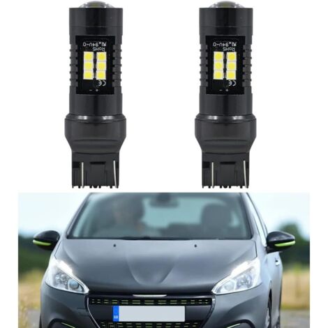 W21/5W LED-Lampe T20 7443 7444NA, geeignet für Rückfahrscheinwerfer, Rückleuchten, Nebelscheinwerfer, Tagfahrlicht, Bremslichter für Autos und Motorräder, weiß, 2 Stück