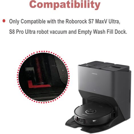 Set mit 2 Hochgeschwindigkeits-Reinigungsbürsten für Roborock S8/S8+/S8Pro/G20, abnehmbar, waschbar, für die Wischmoppreinigung und die Selbstreinigung der Ladestation (1/4)
