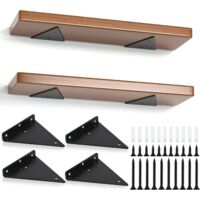 4er-Pack dreieckige Regalhalterungen, 14 cm schwebende Regalhalterungen aus Eisen, wandmontierte Regalhalterungen aus Metall für offene DIY-Regale – RWE-Halterung