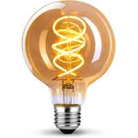 Edison Vintage Glühbirne E27, E27 LED Vintage dimmbar 4W Retro LED Lampe Warmweiß 2200K Edison Glühbirne E27 Vintage Ideal für Nostalgie und Retro-Beleuchtung in Home Cafe Bar - 1 Stück (G80 SLX)