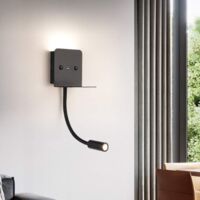 6W LED Wandleuchten Wandlampe Leselampe, Flexibles Rohr Leselicht mit Schalter und USB-Schnittstelle Wandlampe, Warmweißes Licht Nachtlicht Nachttischlampe, Beleuchtung für Schlafzimmer Wohnzimmer