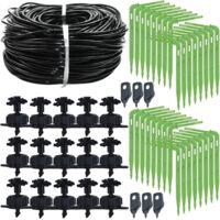 Tropfbewässerungsset für 10–100 m² (4 l/h), Mikro-Tropfbewässerungssystem-Set für den Garten, Arrow 3/5 mm Tropfbewässerungssystem-Set für Gewächshäuser