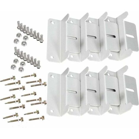 Staffe di montaggio per pannelli solari a forma di Z, confezione da 2, per roulotte, barche, auto, camion, casa, montaggio su tetto fuori rete (8 staffe in totale) - RWSolar Panel Mount & Fixing (1/5)