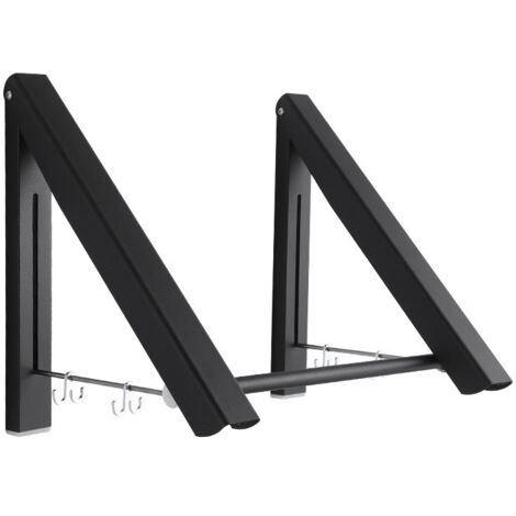 Stendibiancheria, retrattile, supporto per vestiti a parete con ventosa, estraibile pieghevole, stendino per vestiti con ganci e porta asciugamani per balcone, biancheria, bagno, camera da letto