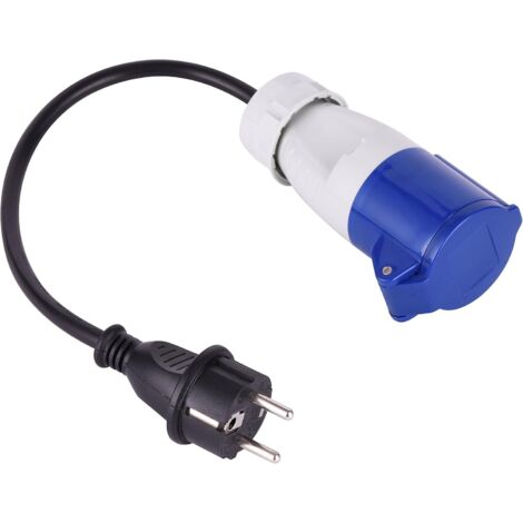 Zenitech Adattatore Per Roulotte: Da Femmina 16A A Maschio CEE17 - IP44 Impermeabile