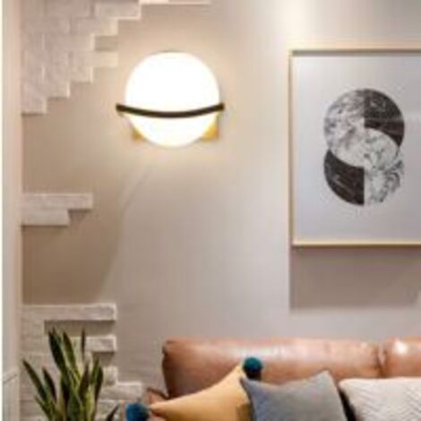 Applique Da Parete In Vetro A Forma Di Scudo - Design Vintage, Base E14, Per Camera Da Letto E Soggiorno
