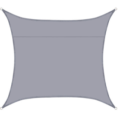 Vela ombreggiante impermeabile 2,5 x 2,5 m antracite rettangolare con protezione UV per cortile, patio, terrazza, giardino, attività all'aperto e strutture - RWShade Sail (1/5)