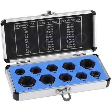 Set di 10 utensili per filettatura, sgrassatore e estrattore per bulloni di bloccaggio (corto) - RW (1/5)