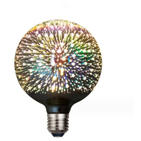 Lampadina LED E27 con decorazione 3D (G125) effetto fuochi d'artificio - 7W - Lampadina LED RWE27 (1/3)