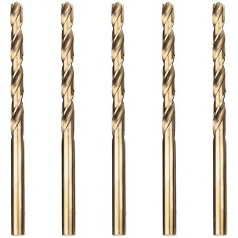 5pcs 5.0mm Foret Hélicoïdal Professional Forets à Métaux en Acier Inoxydable, Standard DIN 338 (1/5)