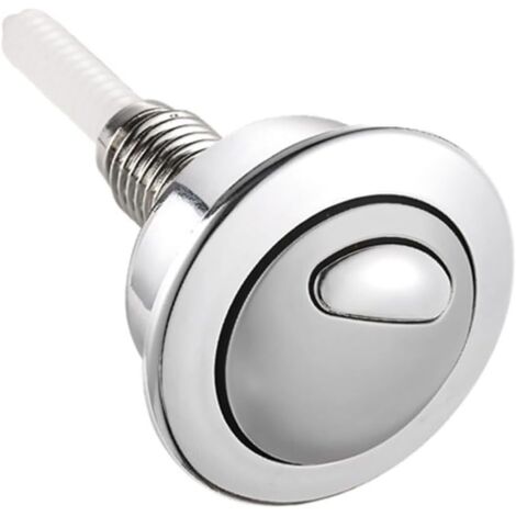 Pulsante valvola di scarico pneumatico, pulsante rotondo a doppio scarico, pulsante di scarico doppio per cisterne WC nascoste, pezzo di ricambio (argento