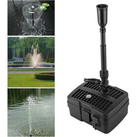 Pompa per laghetto 4 in 1 con filtro, filtro UV da 5 W, 1000 l/h, con cavo di alimentazione da 10 m per fontane e giardini