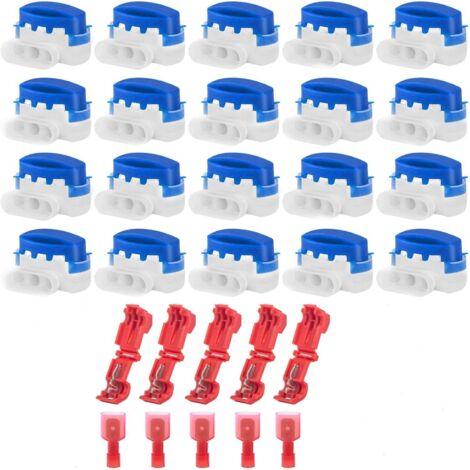 LIUJINCAN 50 Connettori UY2 K2 Per Cavi Di Rete E Telefono – Riempiti In Gel, Impermeabili, A Doppia Lama, 26-29 AWG - 3
