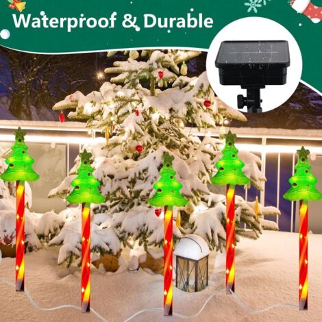 Set Di 4 Luci Funebri Solari LED Con Picchetto – Candele Da Cimitero Impermeabili Con Sensore Crepuscolare – 7x12 Cm – Rosso