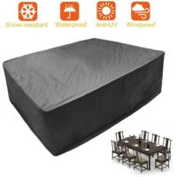 Copertura impermeabile per mobili da giardino, telone di copertura per mobili da giardino 242162100 cm, compatibile con grandi tavoli ovali o rettangolari con sedie - RW