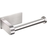 Porta carta igienica, porta carta igienica a parete senza foratura, in acciaio inox 304, con ripiano per bagno, argento - RWBathroom Shelf